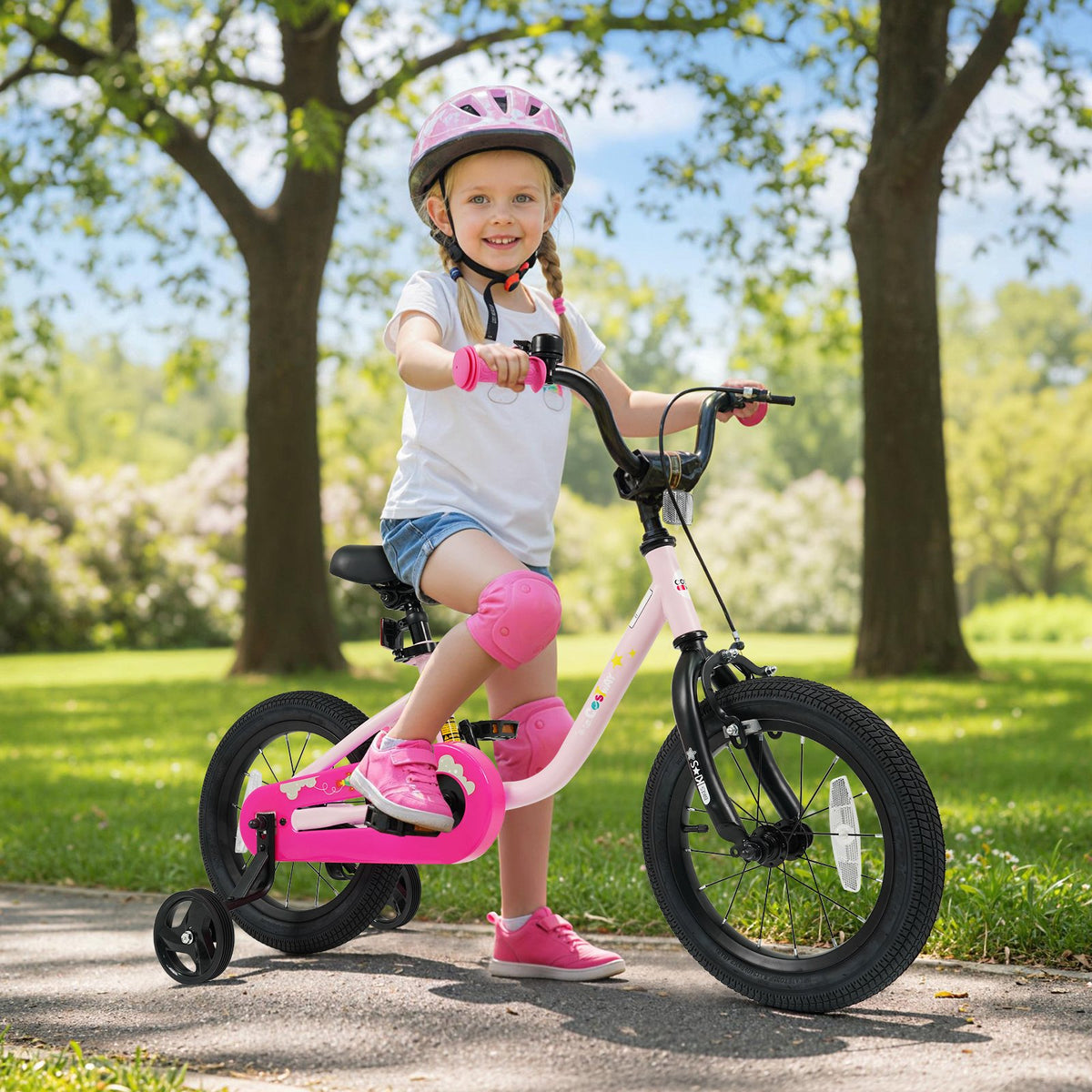 Kids Bike for 3-7 Years Old Boys and Girls 12/14/16-Inch Children Bicycle-Pink 14 Inch view 3