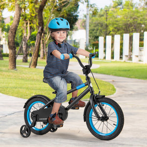 Kids Bike with Adjustable Handlebar and Saddle Black-14 inches view 2