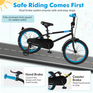 Kids Bike with Adjustable Handlebar and Saddle Black-18 Inches view 7