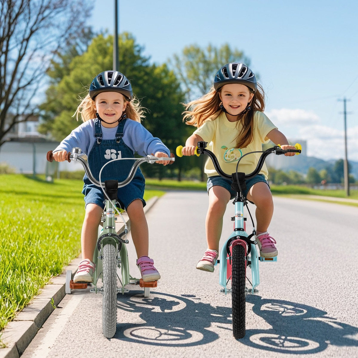 Kids Bike with Adjustable Handlebar and Saddle Blue-14 inches view 3