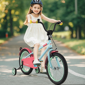 Kids Bike with Adjustable Handlebar and Saddle Blue-16 inches view 2