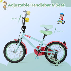 Kids Bike with Adjustable Handlebar and Saddle Blue-16 inches view 8