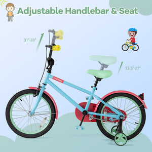 Kids Bike with Adjustable Handlebar and Saddle Blue-18 inches view 5