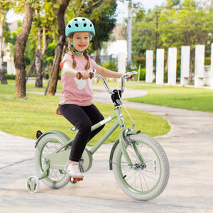 Kids Bike with Adjustable Handlebar and Saddle Green-16 Inches view 2