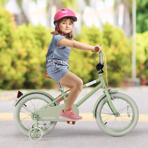 Kids Bike with Adjustable Handlebar and Saddle Green-16 Inches view 3