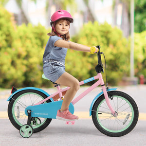 Kids Bike with Adjustable Handlebar and Saddle Pink-16 Inches view 2
