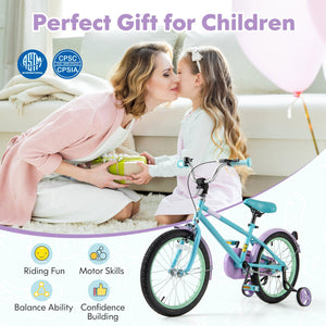 Kids Bike with Adjustable Handlebar and Saddle Purple-18 Inches view 9