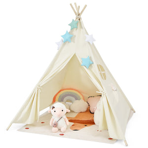 Foldable Kids Canvas Teepee Play Tent view 4