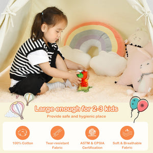 Foldable Kids Canvas Teepee Play Tent view 9