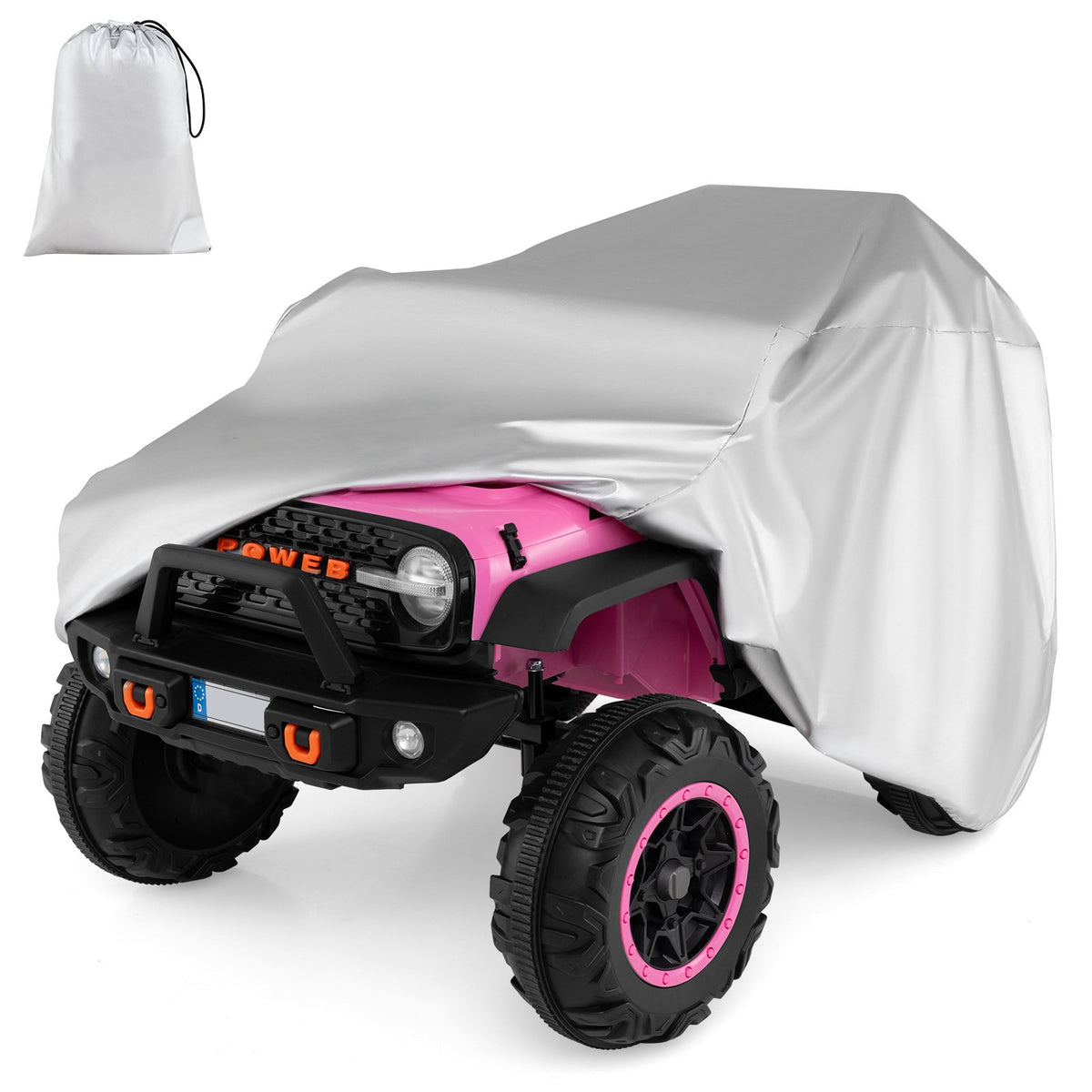 (Only Cover) Kids Car Cover for Power Ride-On Toy Car with Storage Bag view 4
