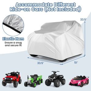 (Only Cover) Kids Car Cover for Power Ride-On Toy Car with Storage Bag view 5