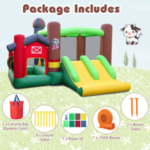 Kids Castle Slide Bouncer with 750W Blower and Dual Slides view 5