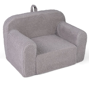 Kids Couch Portable Toddler Sofa with Anti-slip Base-Gray