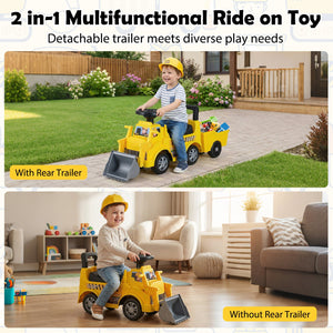 Kids Digger Ride on Truck with Shovel and Under-Seat Compartment view 8
