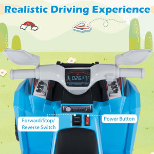 6V Kids Electric ATV Quad Car with Detachable Trailer-Navy view 8
