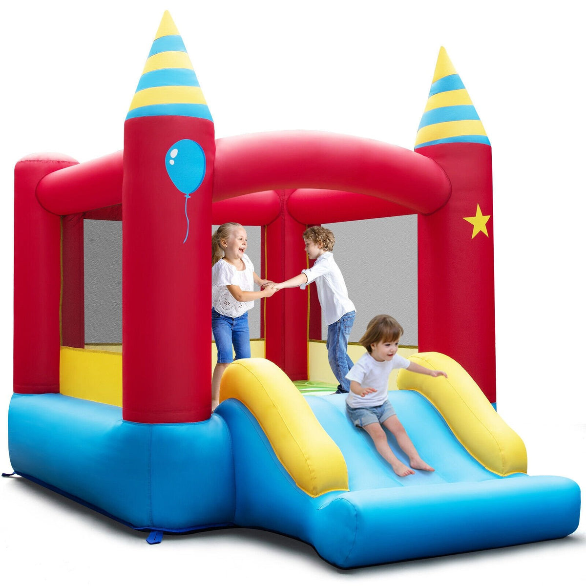 Kids Inflatable Bounce Castle Excluded Blower view 2