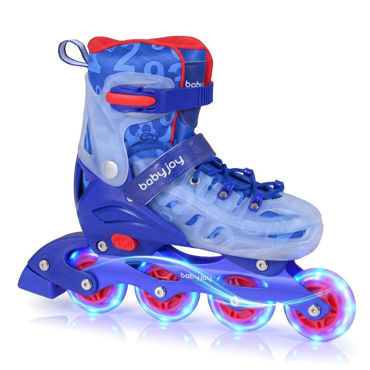 Kids Inline Skates with Light Up Wheels for Beginners Ages 9-14-Blue view 4