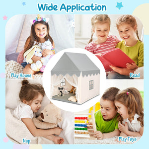 Kids Large Play Castle Fairy Tent with Mat-Beige view 5