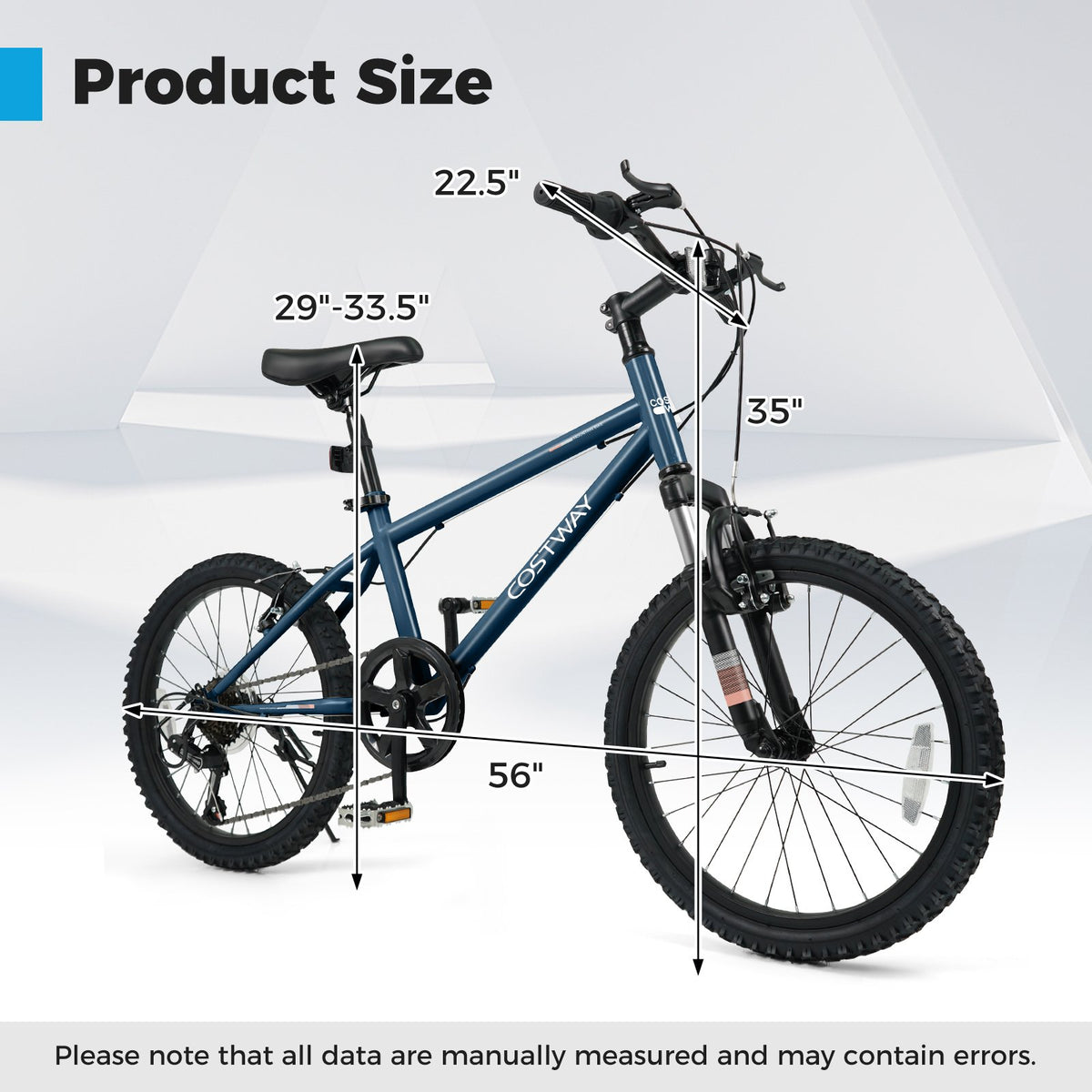 Kids Mountain Bike 20 24 Inch Child Bicycle for Boys Girls Aged 8+ Years Old Navy-20 Inch view 4