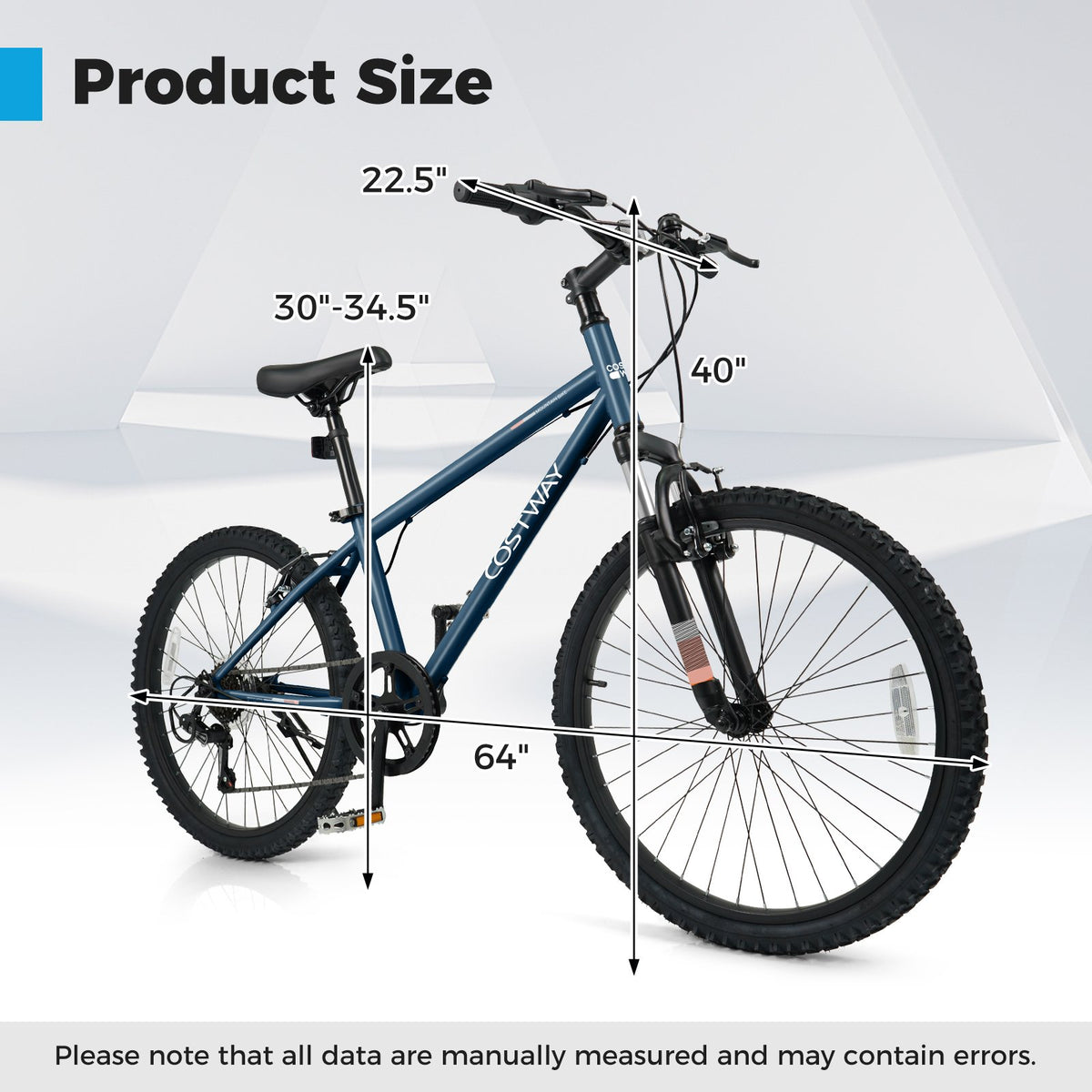 Kids Mountain Bike 20 24 Inch Child Bicycle for Boys Girls Aged 8+ Years Old Navy-24 Inch view 4