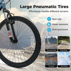 Kids Mountain Bike 20 24 Inch Child Bicycle for Boys Girls Aged 8+ Years Old Navy-24 Inch view 9