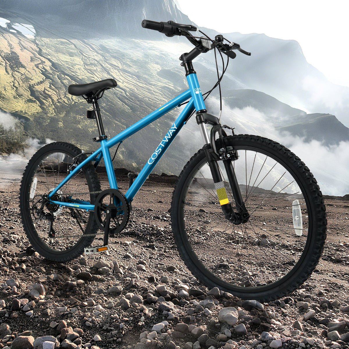 Kids Mountain Bike 20 Inch Child Bicycle for Boys Girls Aged 8+ Years Old Blue view 3