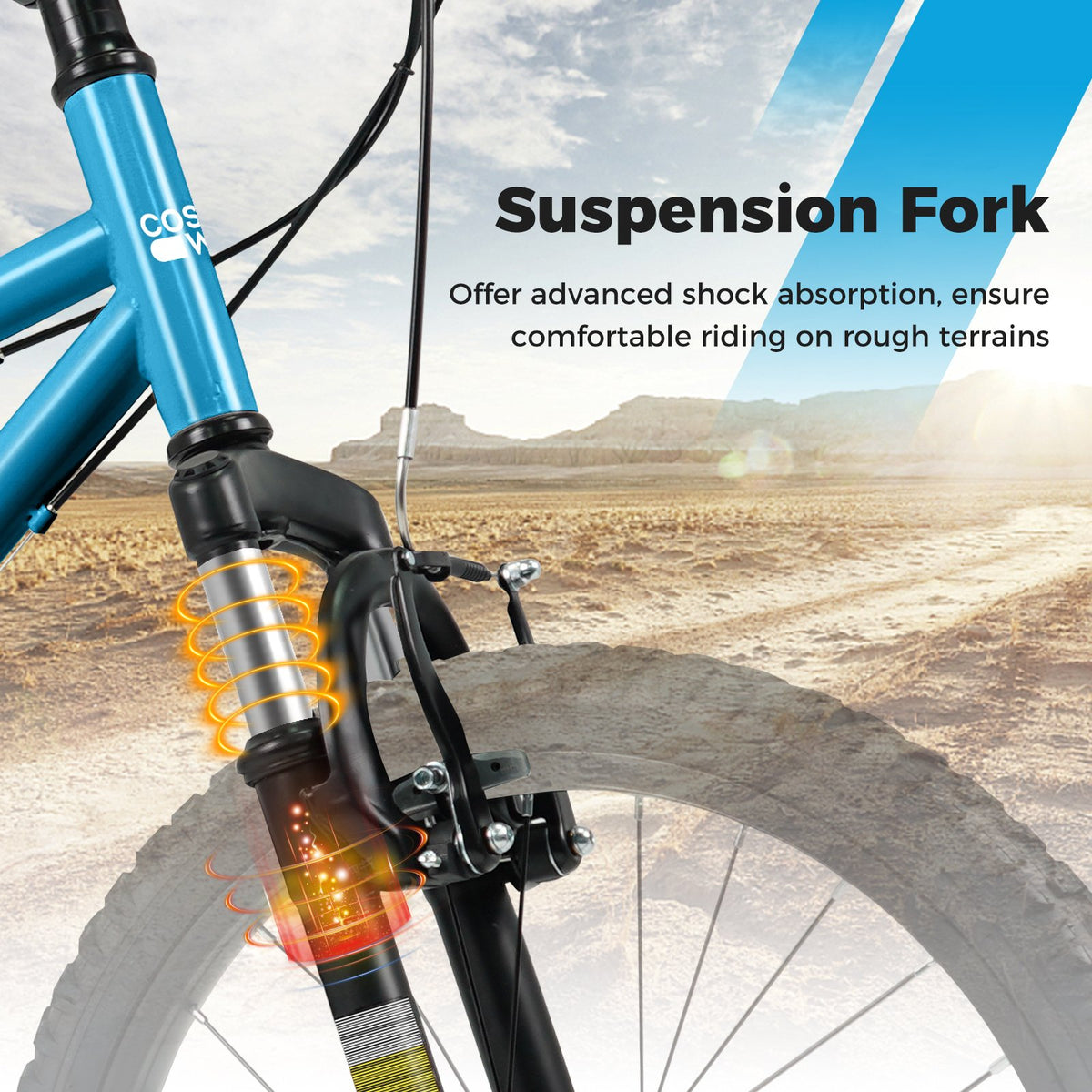 Kids Mountain Bike 20 Inch Child Bicycle for Boys Girls Aged 8+ Years Old Blue view 8