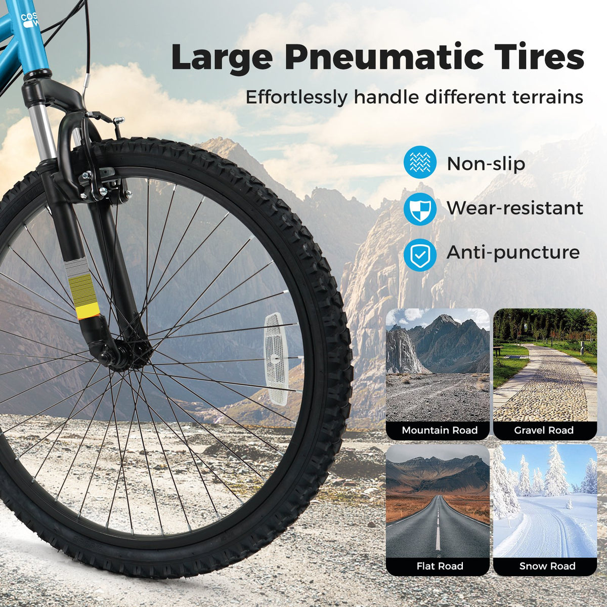Kids Mountain Bike 20 Inch Child Bicycle for Boys Girls Aged 8+ Years Old Blue view 9