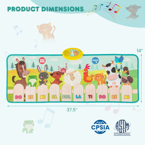 Kids Musical Mat Indoor Outdoor Animal Farm Piano view 5