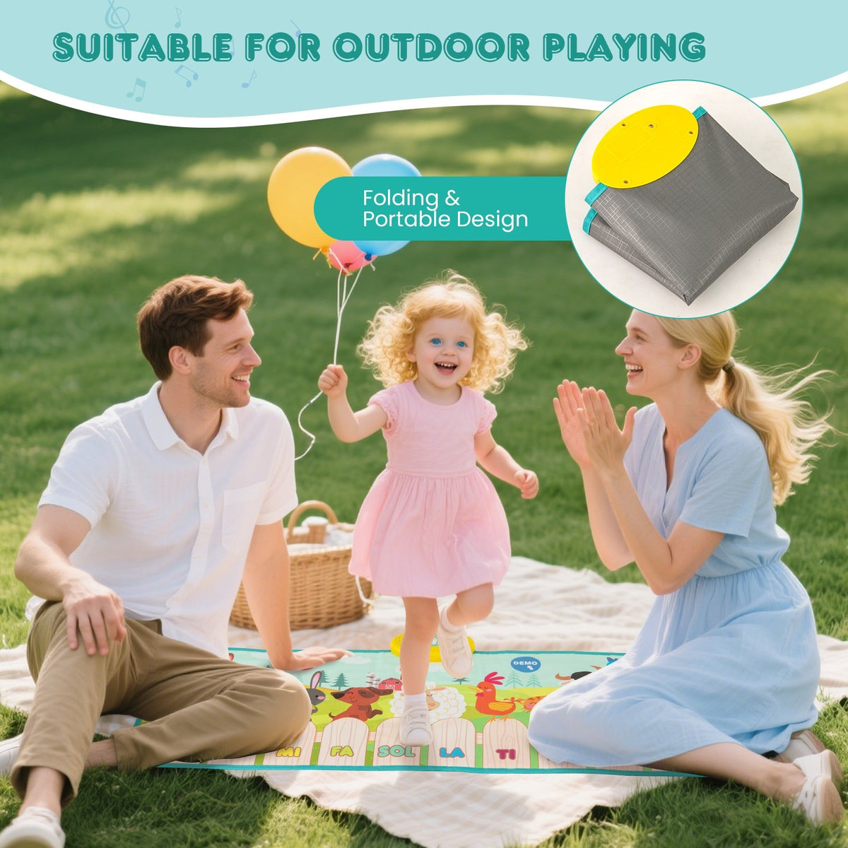 Kids Musical Mat Indoor Outdoor Animal Farm Piano view 9