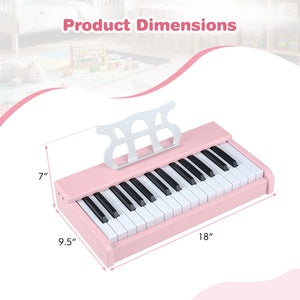 Kids Piano Keyboard 30 Keys Digital Piano with Music Stand for 3+ Years Old Beginners-Pink view 5