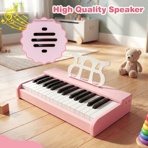 Kids Piano Keyboard 30 Keys Digital Piano with Music Stand for 3+ Years Old Beginners-Pink view 7