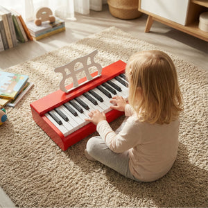 Kids Piano Keyboard 30 Keys Digital Piano with Music Stand for 3+ Years Old Beginners-Red view 3