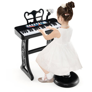 Kids Piano Keyboard 37-Key Kids Toy Keyboard Piano with Microphone for 3+ Kids-Black view 4