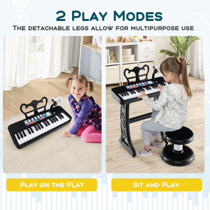 Kids Piano Keyboard 37-Key Kids Toy Keyboard Piano with Microphone for 3+ Kids-Black view 7