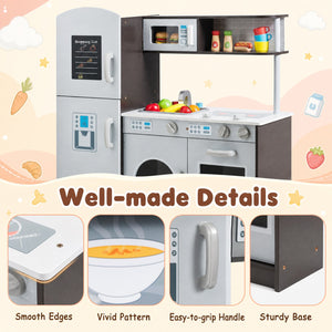 Kids Pretend Play Kitchen Cooking Set with Simulated Sound view 7