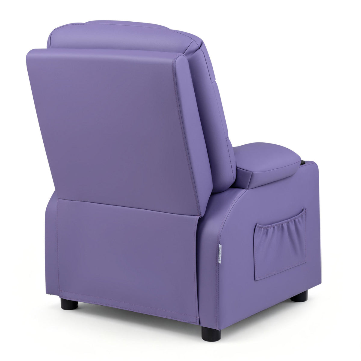 Kids Recliner Chair with Cup Holder and Footrest for Children-Purple view 9