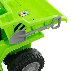 Kids Ride on Dump Truck 12V Ride on Car with Electric Dump Bed-Green view 6