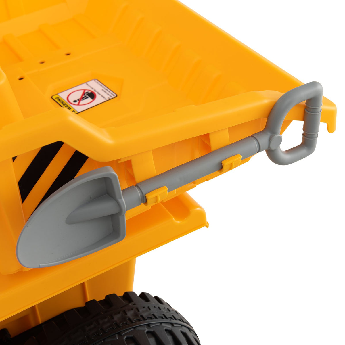 Kids Ride on Dump Truck 12V Ride on Car with Electric Dump Bed-Yellow view 6