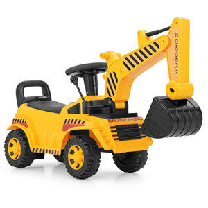 Kids Ride on Excavator with Adjustable Shovel-Yellow view 6