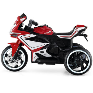 Kids Ride on Motorcycle 6V Battery Powered Mini Electric Motorbike with LED Lights-Red view 3
