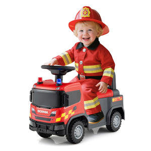 Kids Ride On Push Car Licensed SCANIA Truck Toy with Steering Wheel and Music-Red view 2