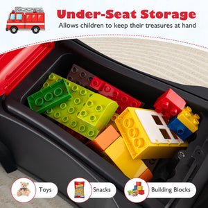 Kids Ride On Push Car Licensed SCANIA Truck Toy with Steering Wheel and Music-Red view 4