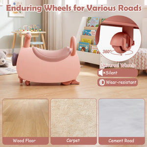 Kids Ride On Push Car with Headlight Music & Under Seat Storage for 18-36 Months-Pink view 9