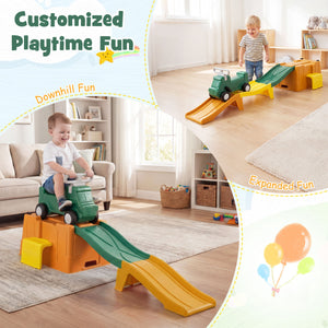 Kids Ride on Toy with Storage Box and Downhill Race Tracks-Coffee view 8