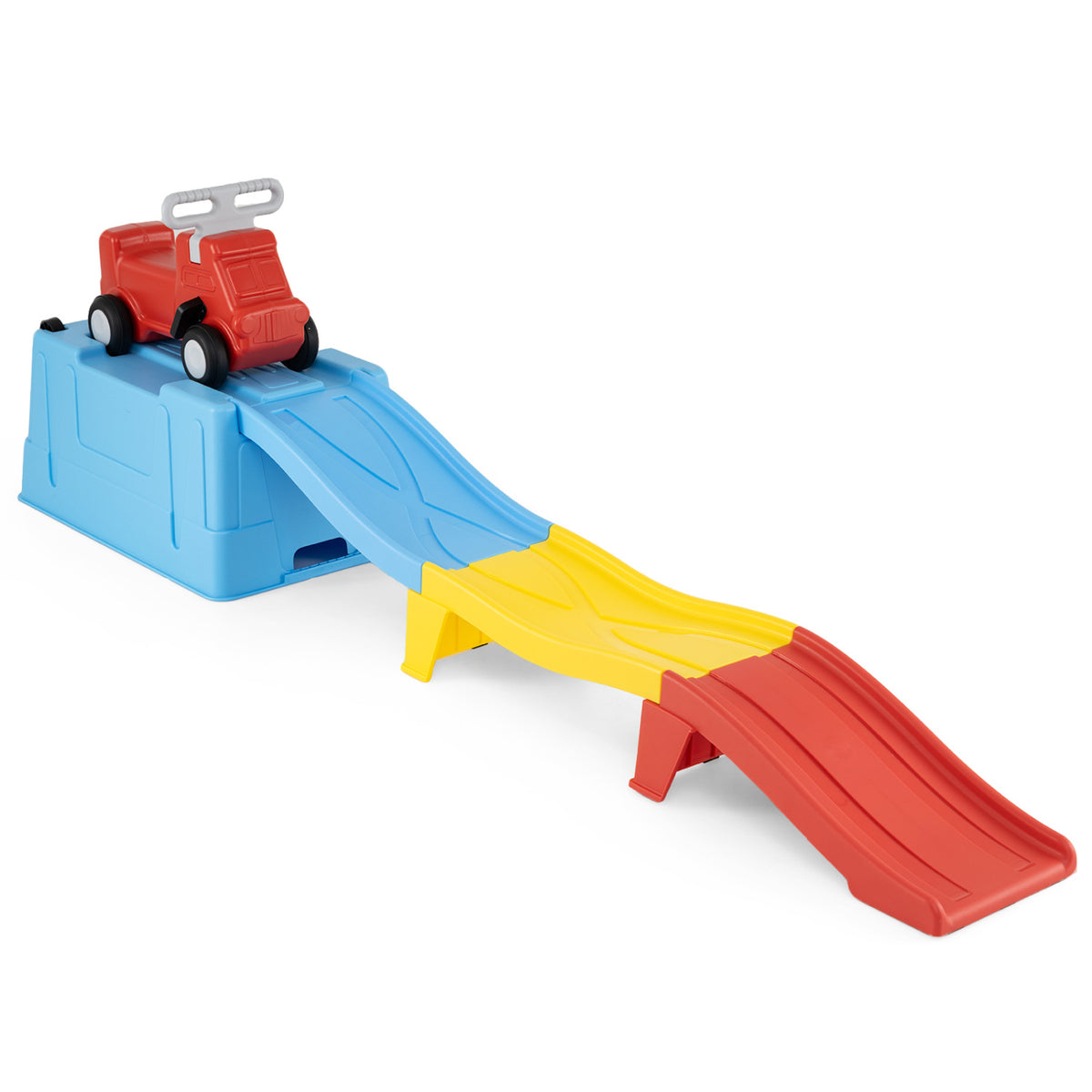 Kids Ride on Toy with Storage Box and Downhill Race Tracks-Multicolor view 4
