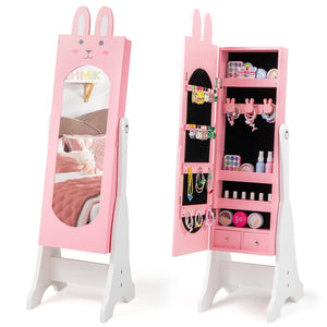 Kids Room Furniture Set with Princess Vanity Table and Chair-Pink view 4