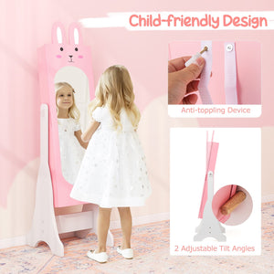 Kids Room Furniture Set with Princess Vanity Table and Chair-Pink view 7