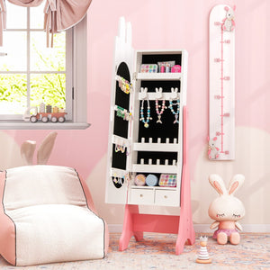Kids Room Furniture Set with Princess Vanity Table and Chair-White view 3