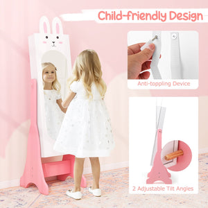 Kids Room Furniture Set with Princess Vanity Table and Chair-White view 7